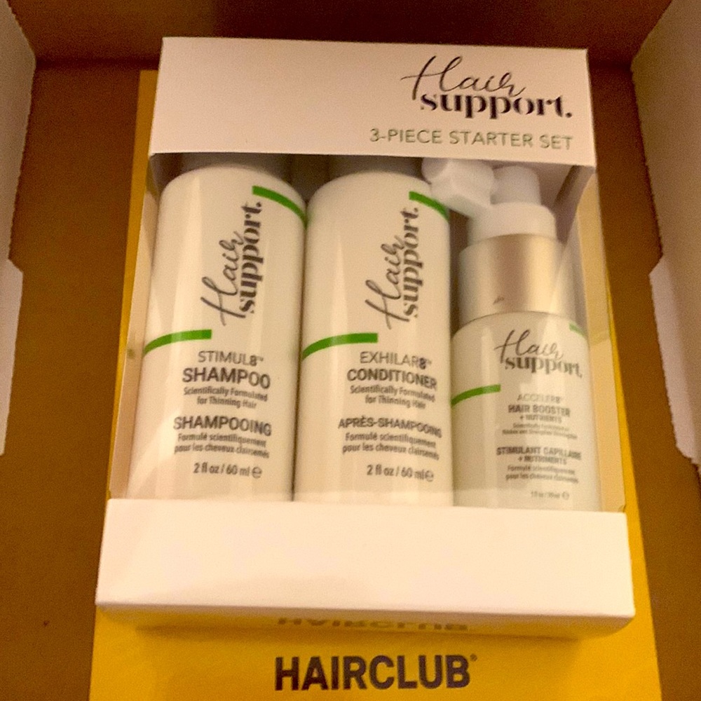 Hair Support 3 Pc Starter Kit for Thinning Hair Shampoo + Conditioner+ Booster